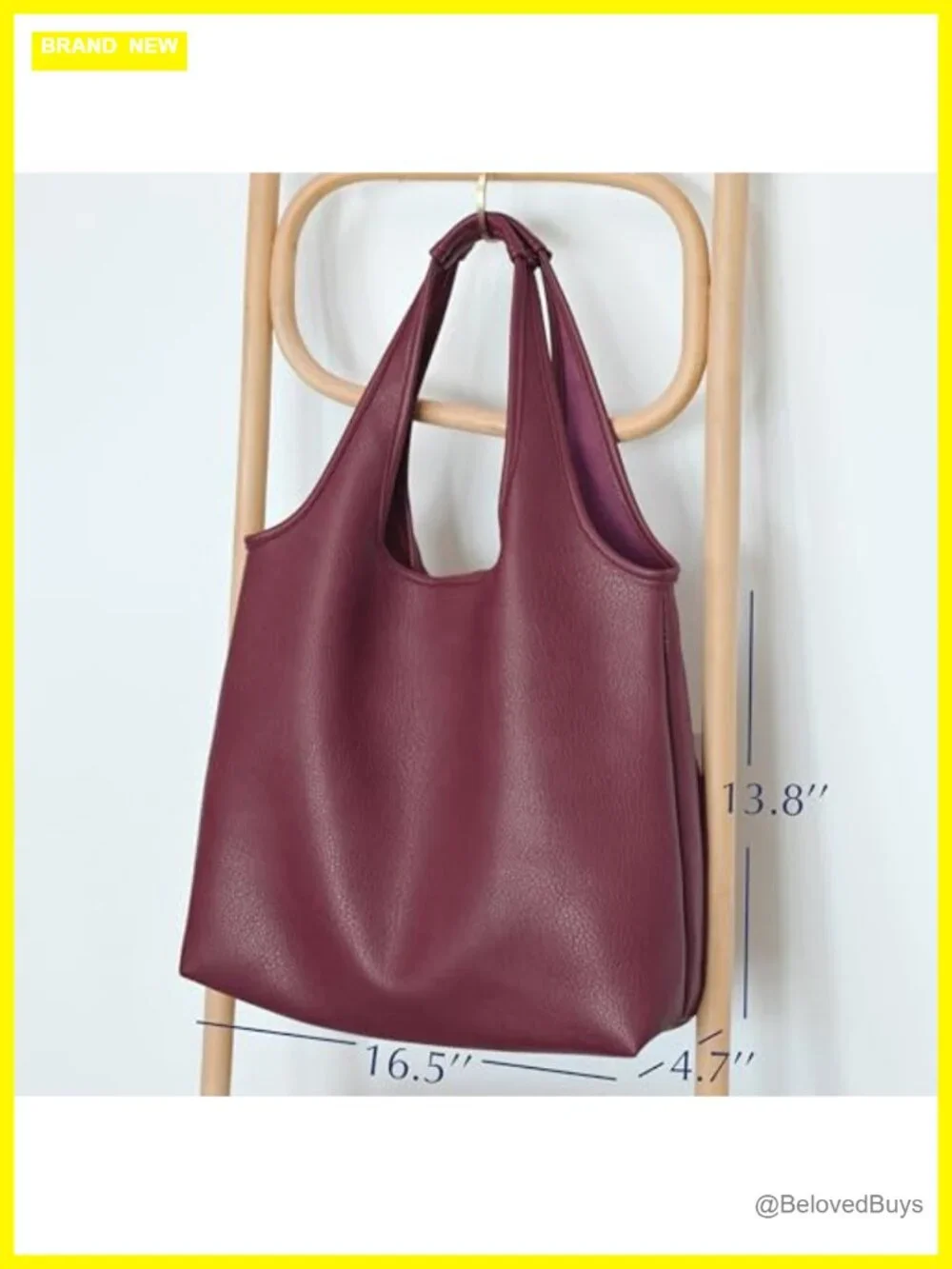 Oversized Slouchy Hobo Bag Soft Vegan Leather Tote for Shopping Work Travel
